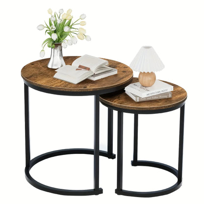 Coffee Table - Wood Grain Wooden Round