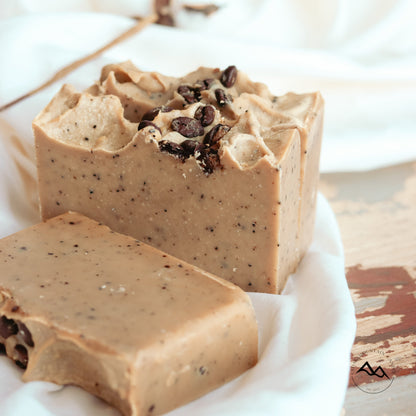 All Natural Cold Process Handmade Bar Soap - Coffee House - PoshaBella
