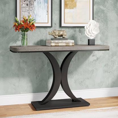 Console Table - Geometric Gray 40 Inch