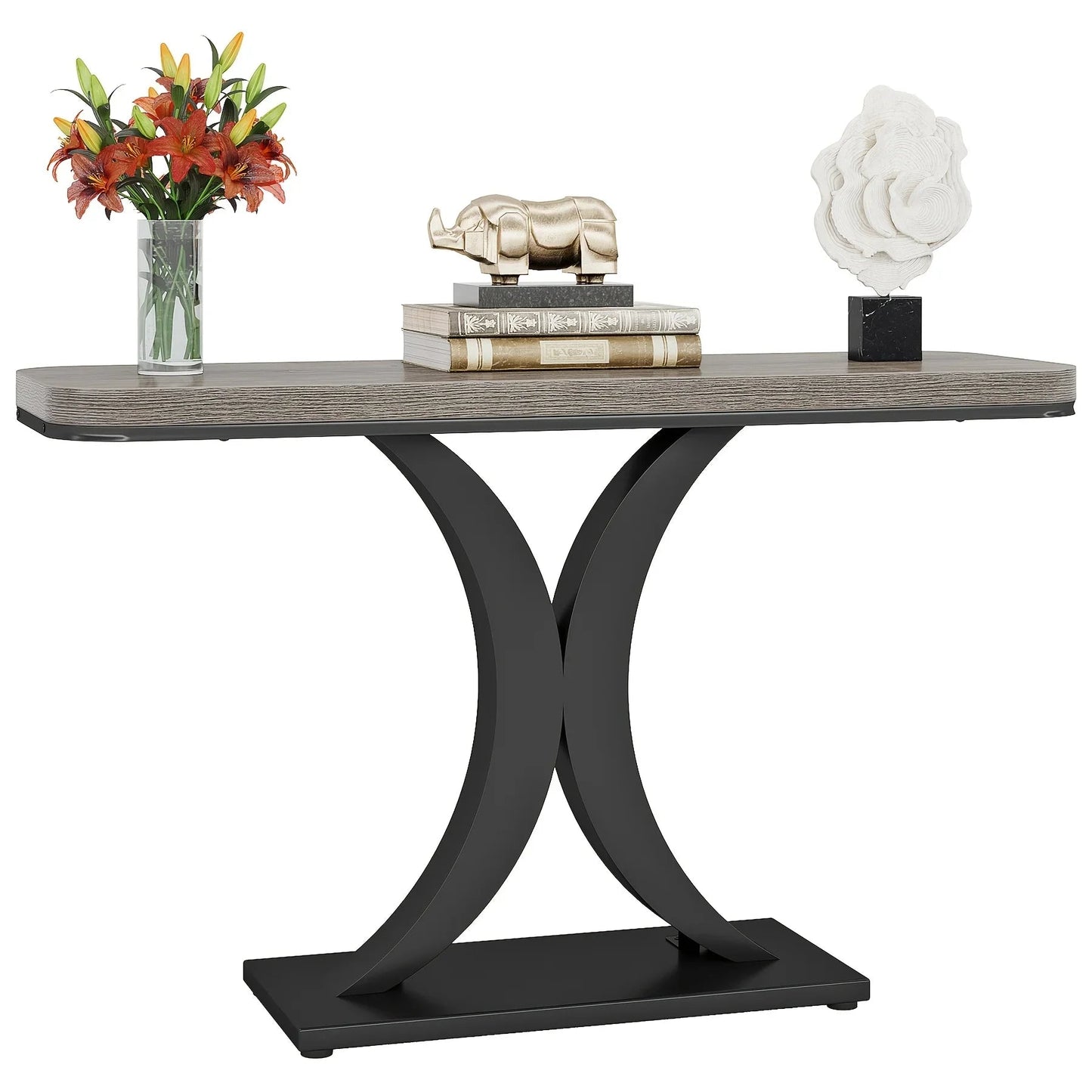 Console Table - Geometric Gray 40 Inch