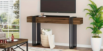 Console Table - Industrial Metal Narrow