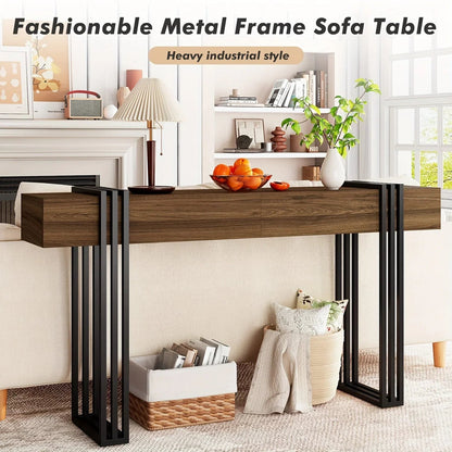Console Table - Industrial Metal Narrow