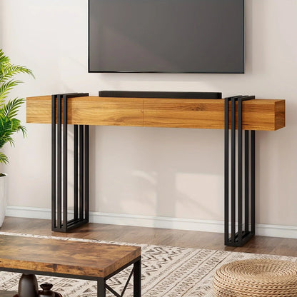 Console Table - Industrial Metal Narrow