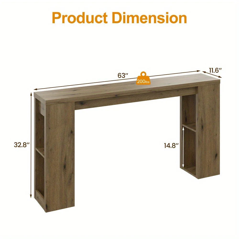 Console Table - Modern Wood 63