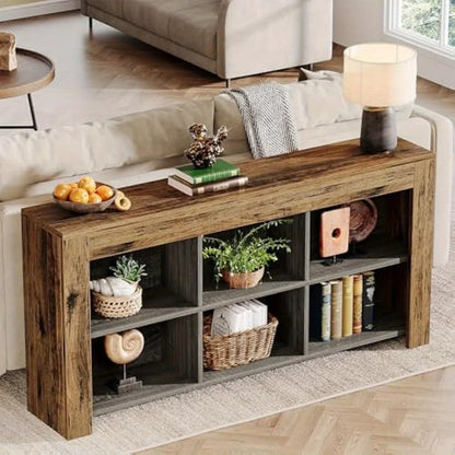 Console Table - Rustic Wood 63-Inch