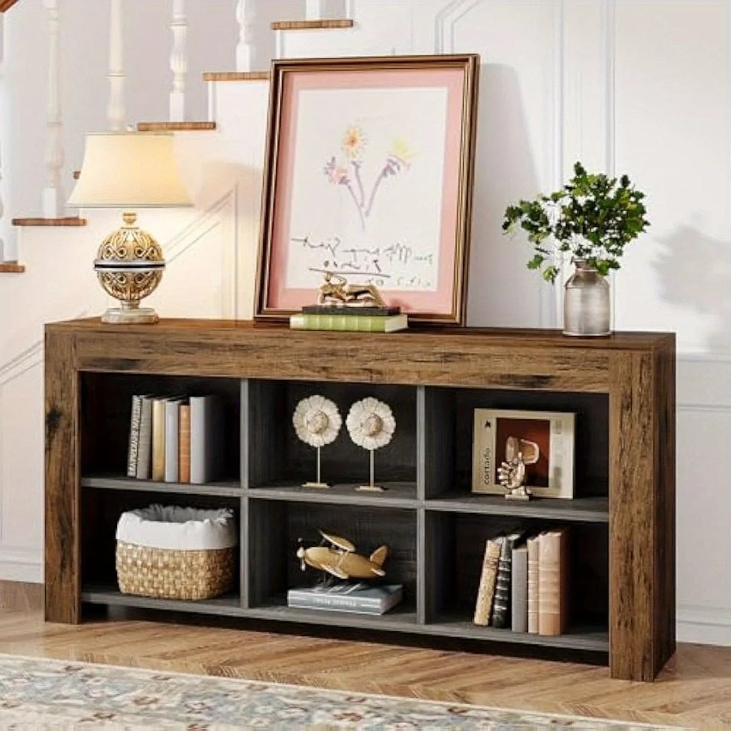 Console Table - Rustic Wood 63-Inch