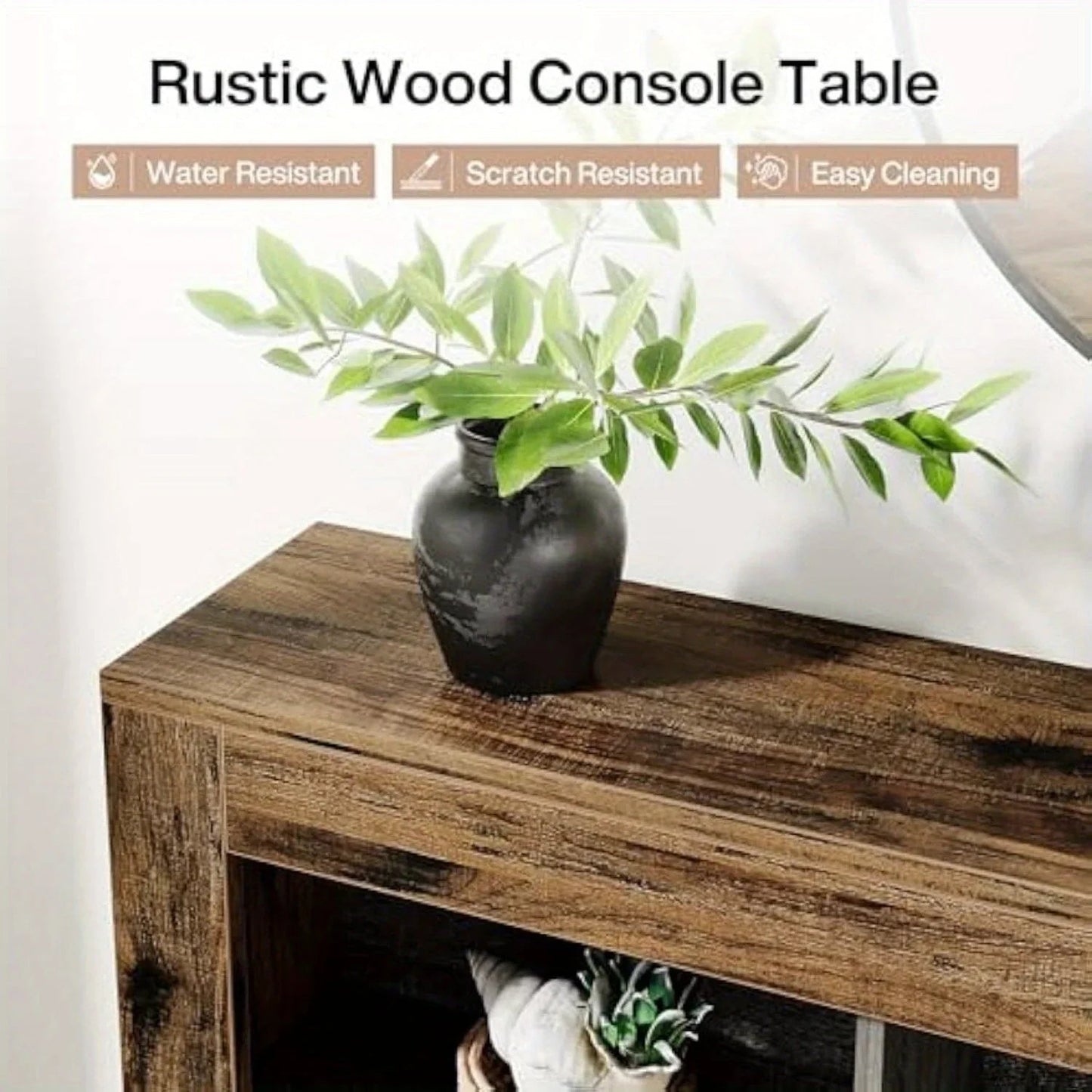 Console Table - Rustic Wood 63-Inch