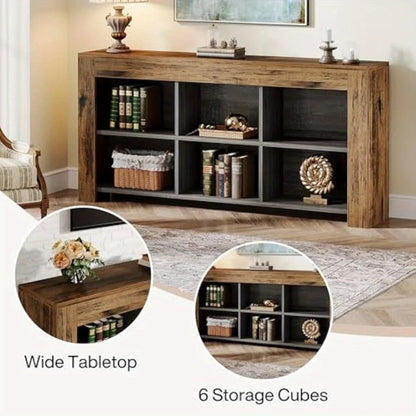 Console Table - Rustic Wood 63-Inch