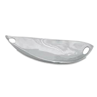 Contemporary Serving Bowl - 21" Aluminum Fruit Bowl - PoshaBella