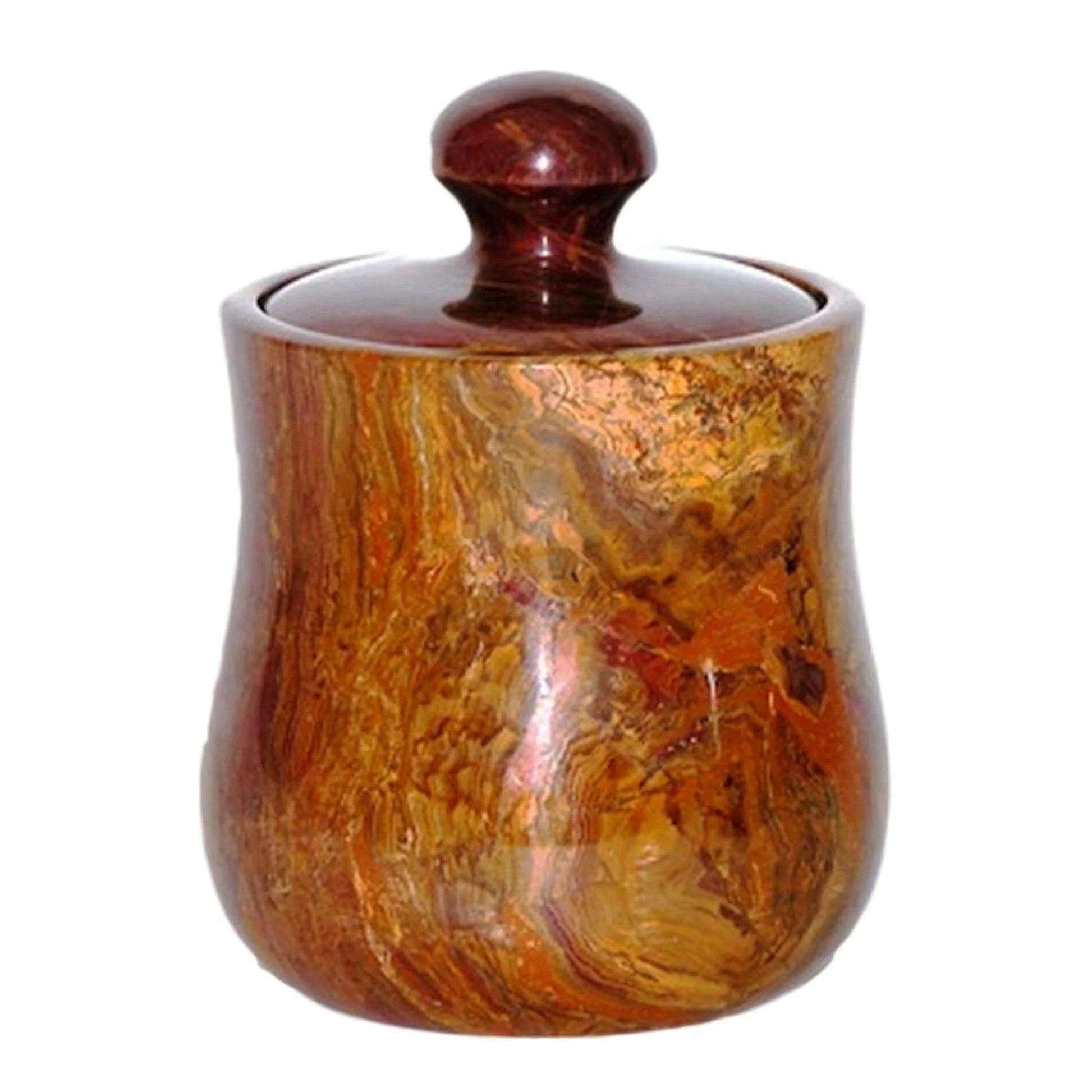 Cookie Jar - Kitchen Canister of Multi Brown Onyx - PoshaBella