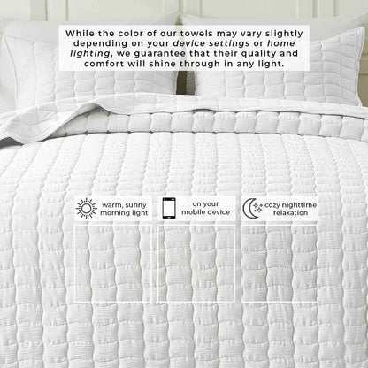 Gauze-Inspired Texture Quilt Set - Wave Stitch Collection