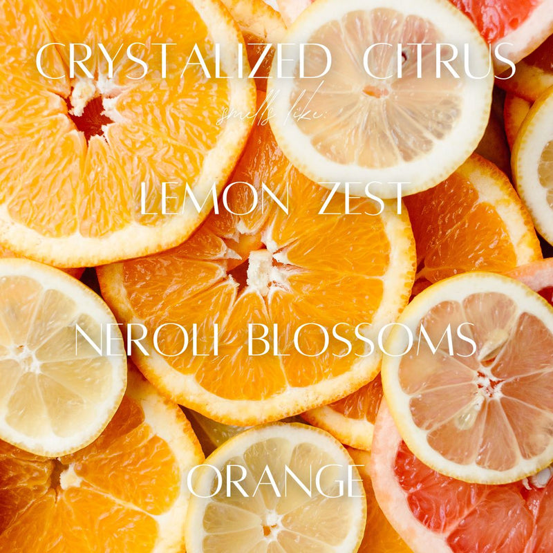 6.5 oz Clear Mason Jar Soy Candle - Crystalized Citrus