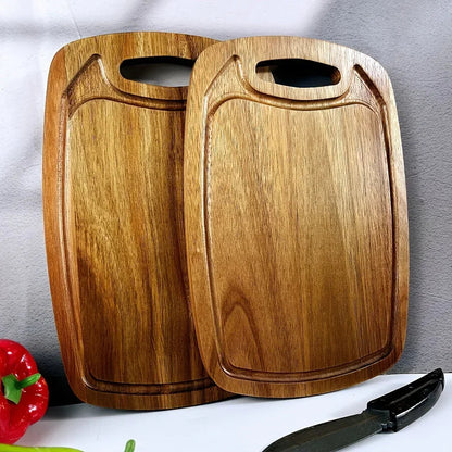 Cutting Board - Non-Slip Acacia Wood Large