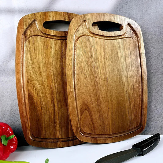 Cutting Board - Non-Slip Acacia Wood Large