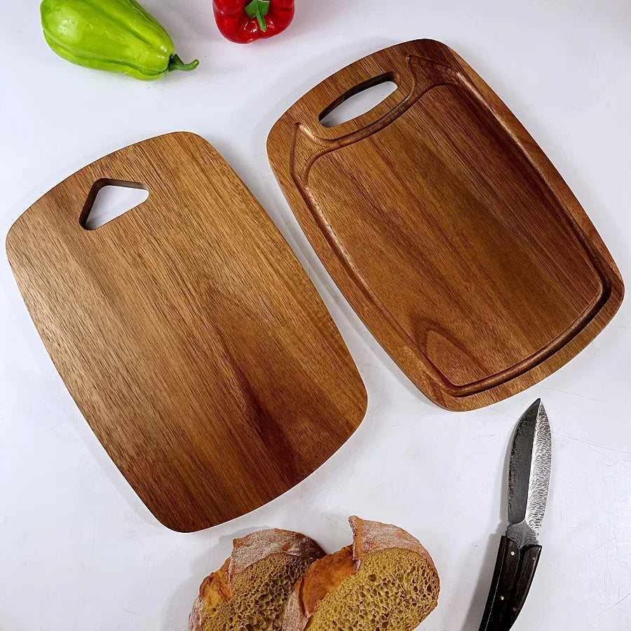 Cutting Board - Non-Slip Acacia Wood Large