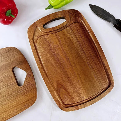 Cutting Board - Non-Slip Acacia Wood Large