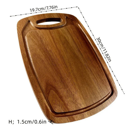 Cutting Board - Non-Slip Acacia Wood Large