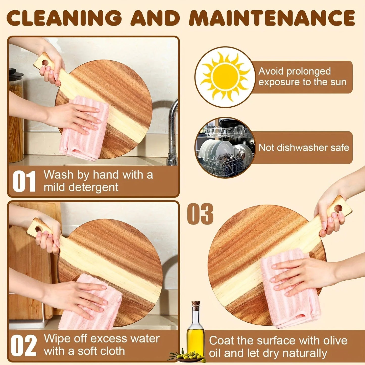 Cutting Boards - Wooden Acacia Set