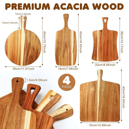 Cutting Boards - Wooden Acacia Set