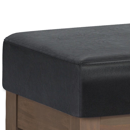 Milltown Large Ottoman Bench - Midnight Black