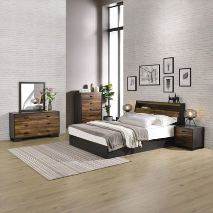 Eos - Dresser - Walnut & Black