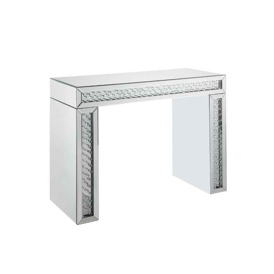 Nysa - 31" Vanity Desk - Mirrored & Faux Crystals