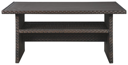Easy Isle - RECT Multi-Use Table - Dark Brown / Beige