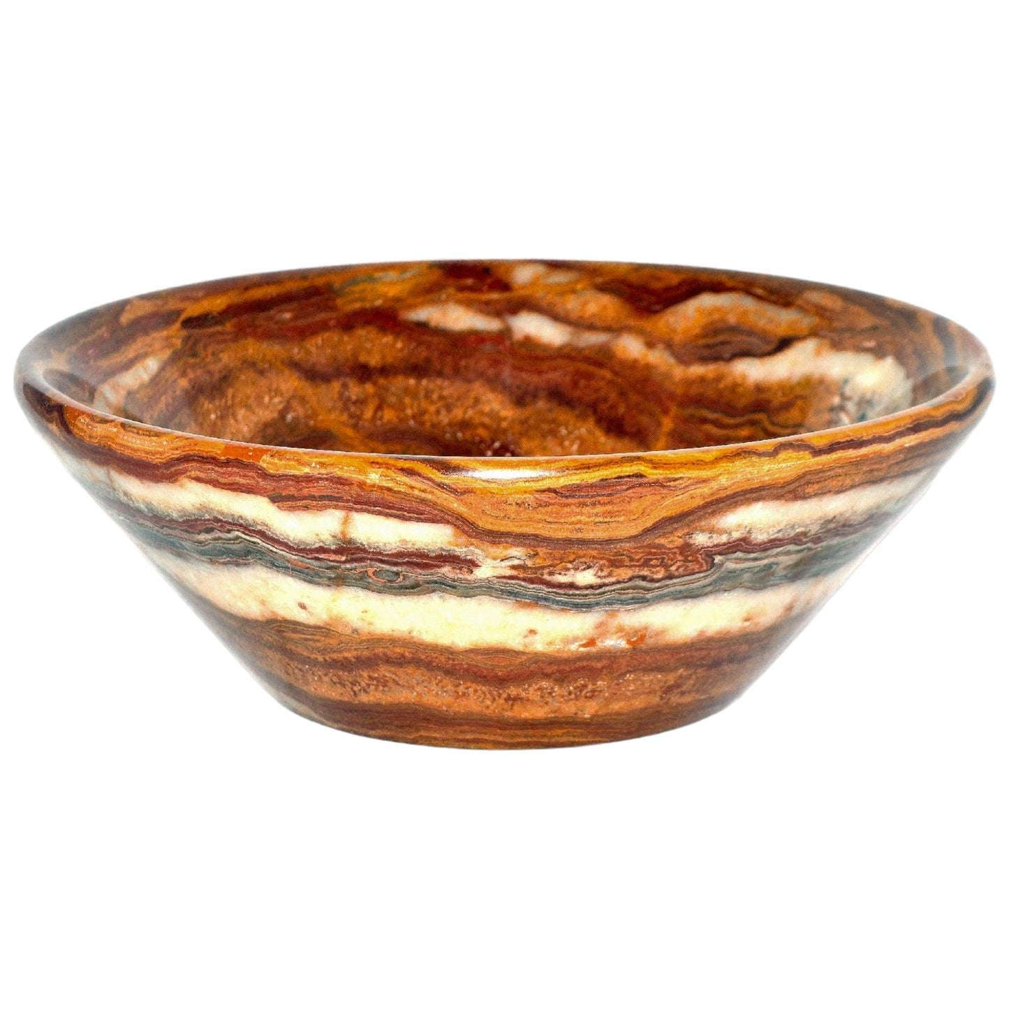 Decorative Bowl of Multi Brown Onyx - 9 inch Bowl - PoshaBella