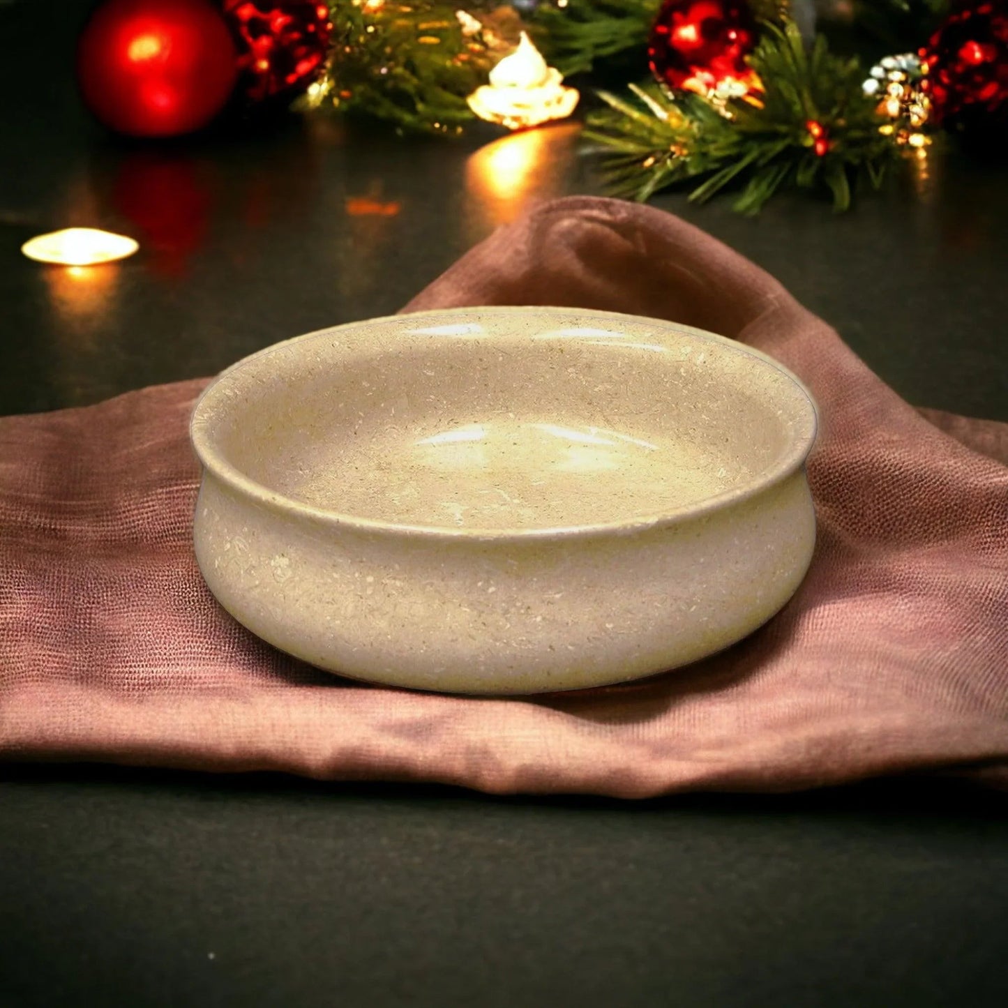 Decorative Bowl of Sahara Beige Marble - PoshaBella