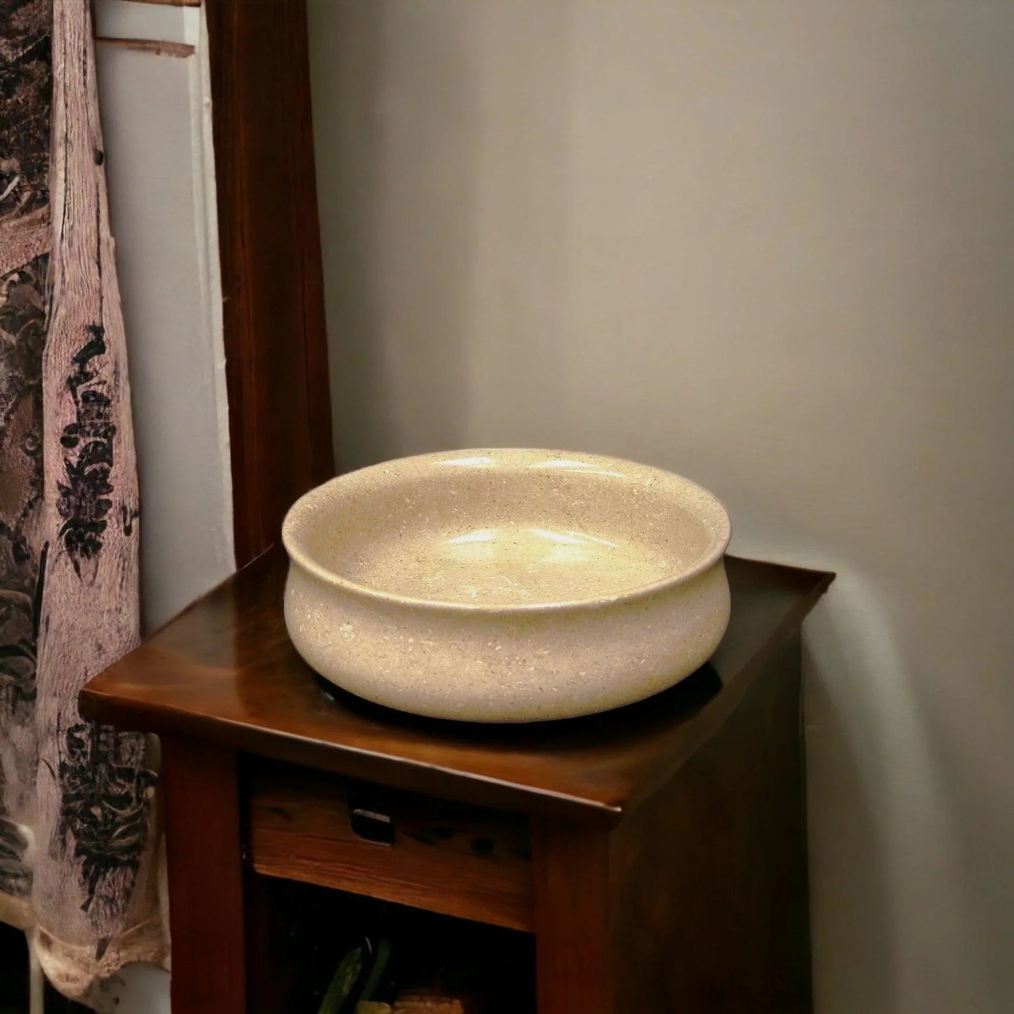 Decorative Bowl of Sahara Beige Marble - PoshaBella