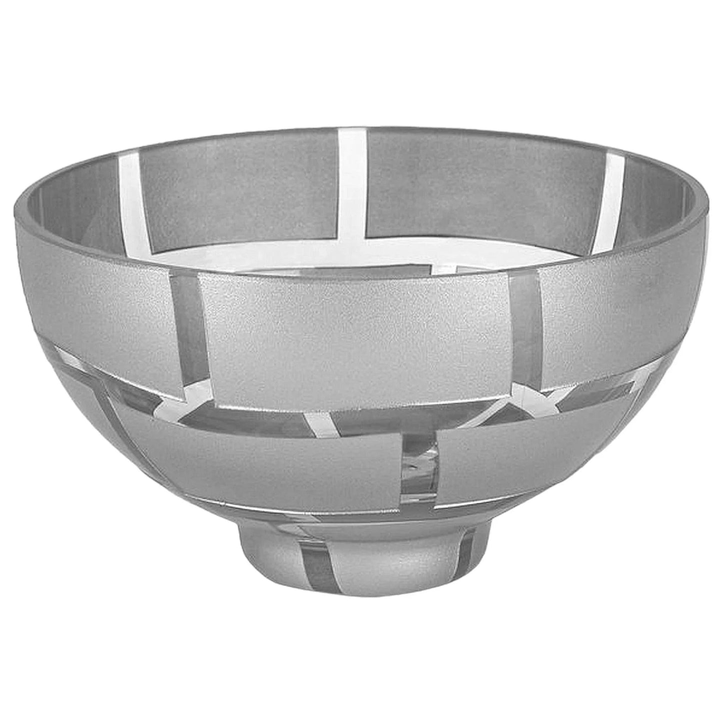 Decorative Crystal Bowl with Genuine Silver Leaf Pattern - PoshaBella
