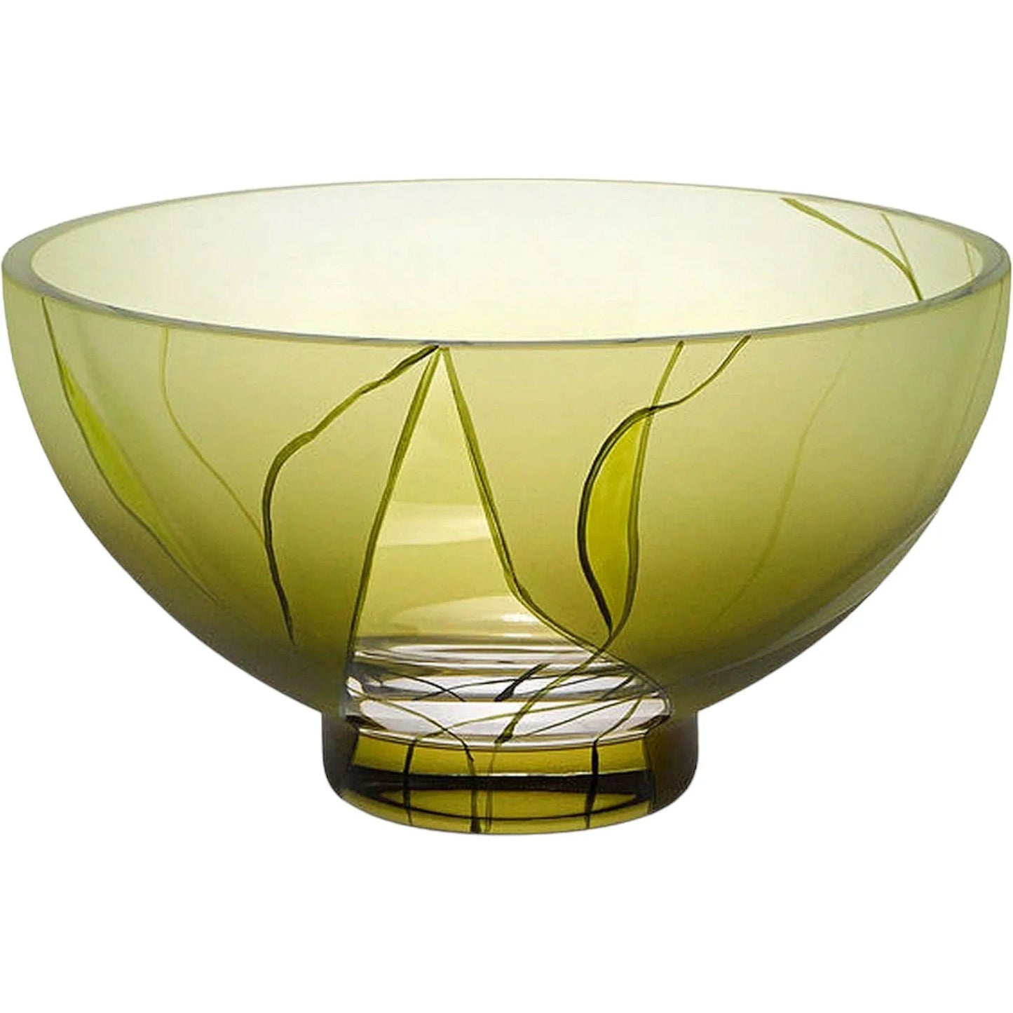 Decorative Fruit Bowl - Evergreen Crystal Glass - PoshaBella