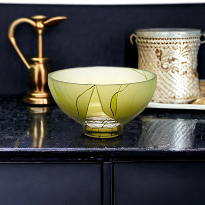 Decorative Fruit Bowl - Evergreen Crystal Glass - PoshaBella