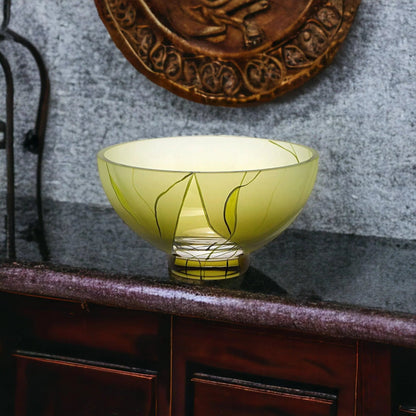 Decorative Fruit Bowl - Evergreen Crystal Glass - PoshaBella