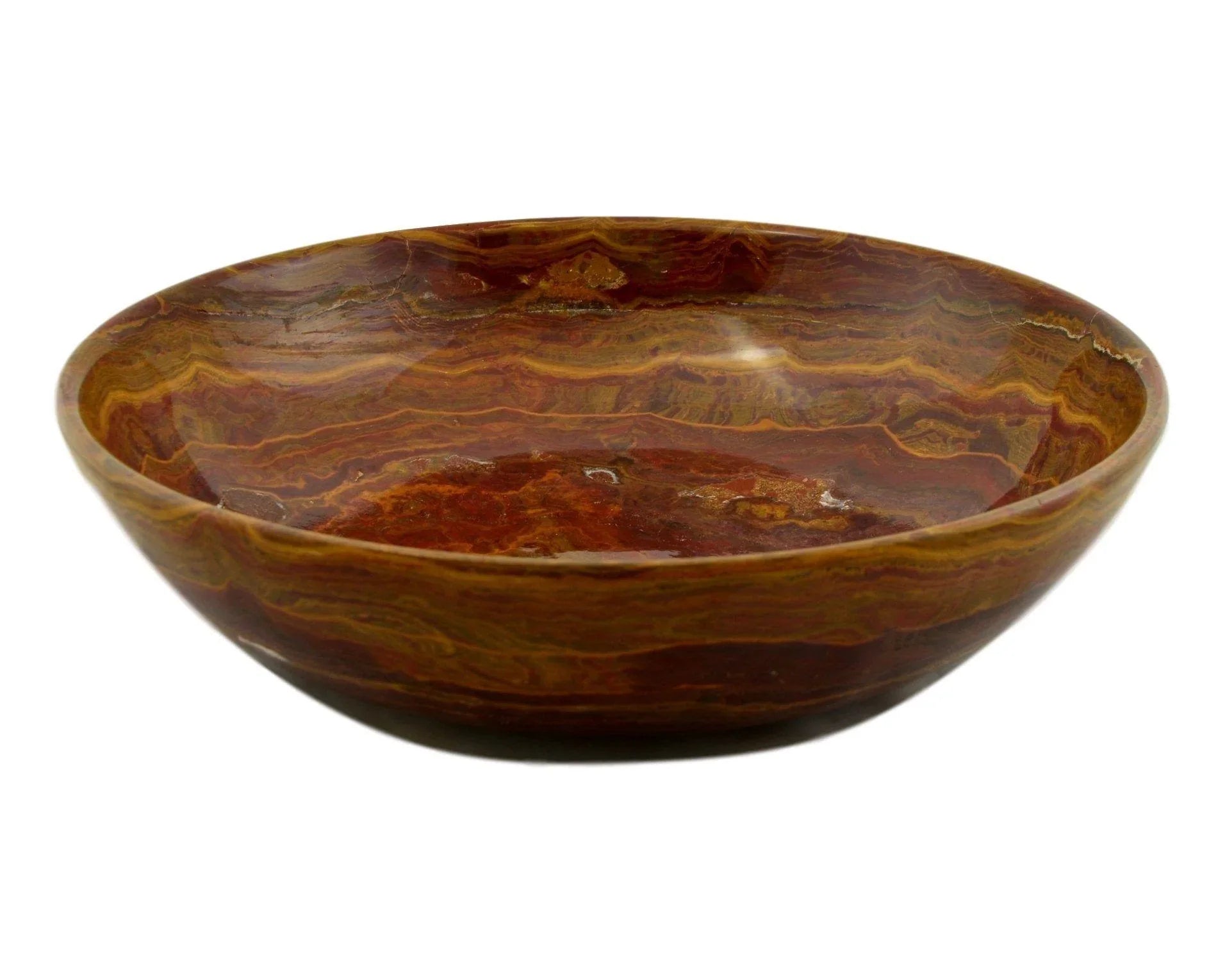 Decorative Fruit Bowl of Multi Brown Onyx - PoshaBella
