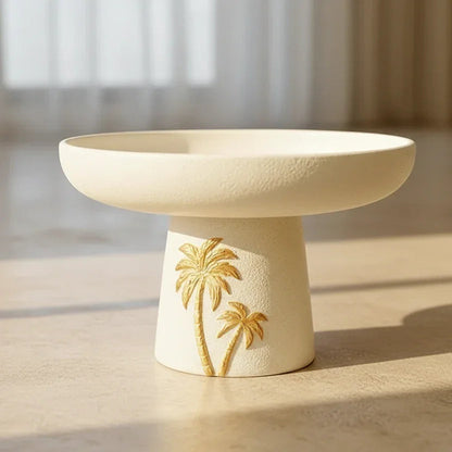 Decorative Tray - Palm Tree Design Ceramic Small