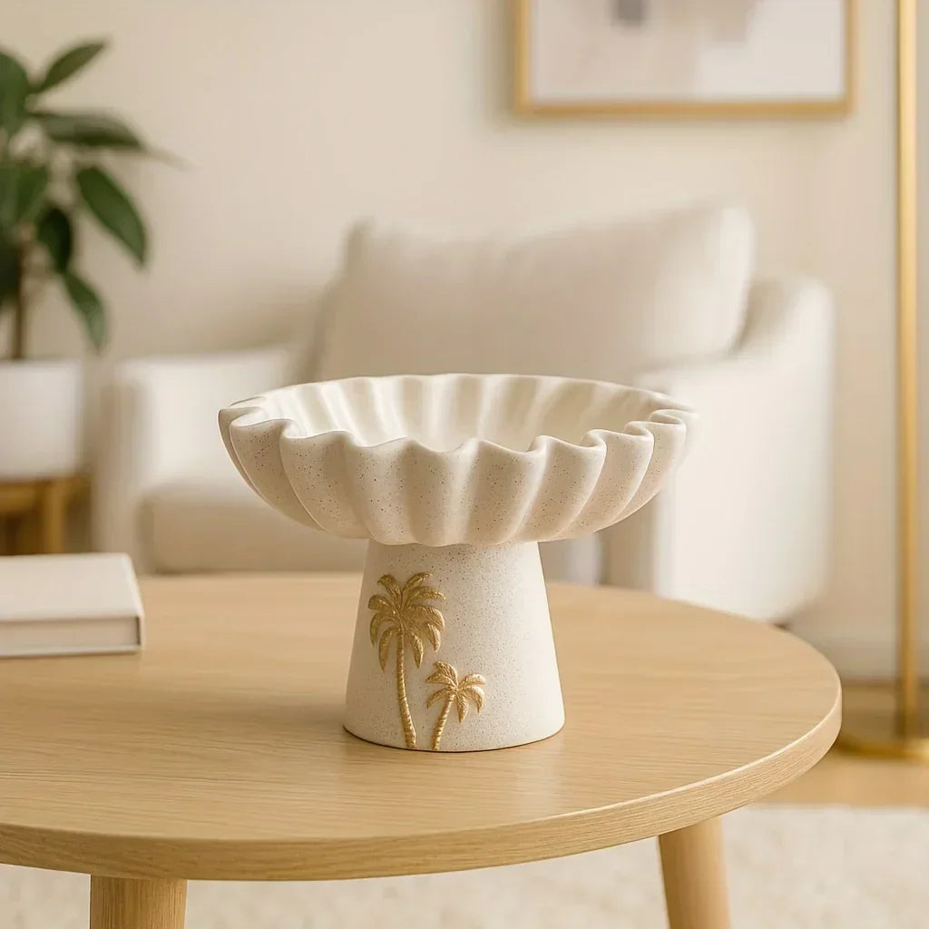 Decorative Tray - Ramadan Coconut Trees Wooden Small