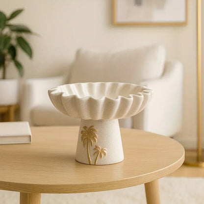 Decorative Tray - Ramadan Coconut Trees Wooden Small
