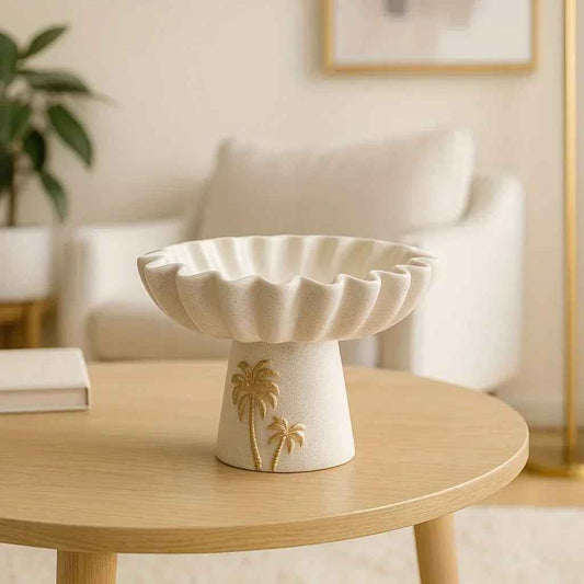 Decorative Tray - Ramadan Coconut Trees Wooden Small