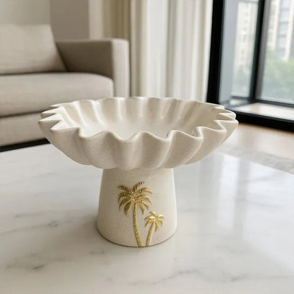 Decorative Tray - Ramadan Coconut Trees Wooden Small