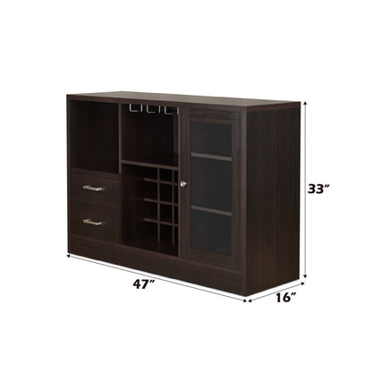 Hazen - 33" Wine Cabinet - Espresso