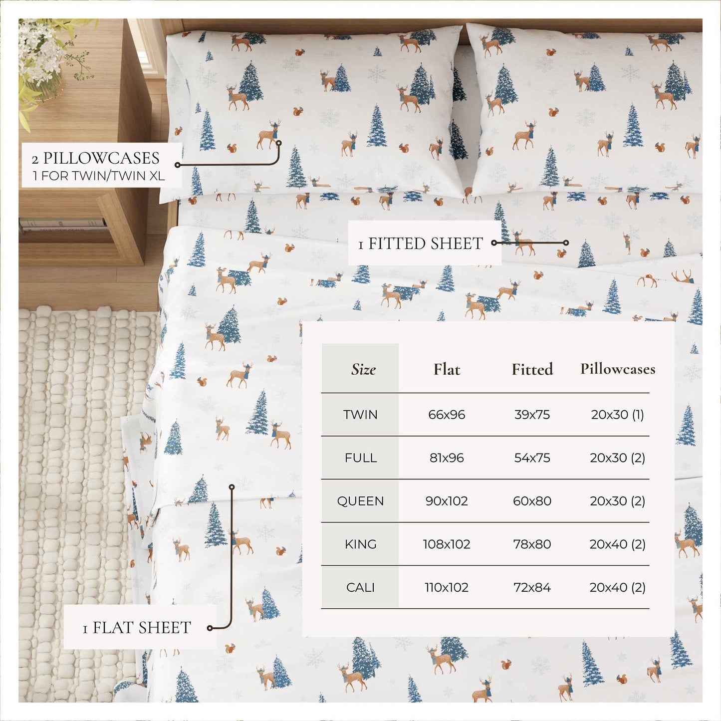 4-Piece Turkish Cotton Flannel Sheet - Whittaker Collection
