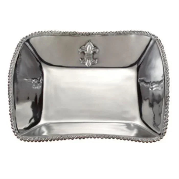 Dinner Bowl in Fleur de Lis Design - PoshaBella