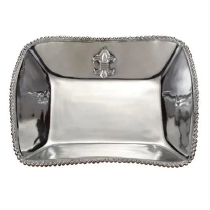 Dinner Bowl in Fleur de Lis Design - PoshaBella