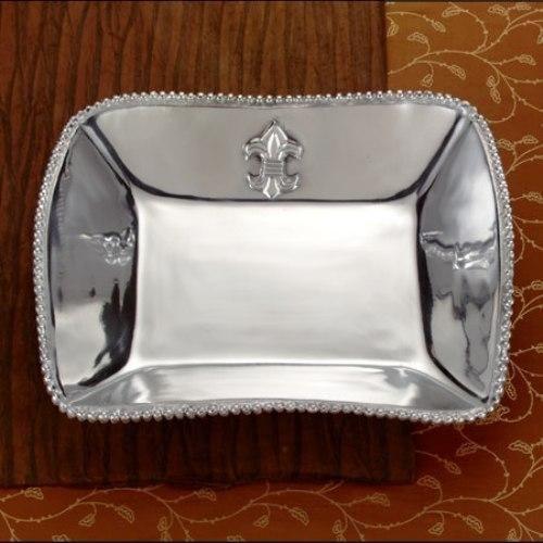 Dinner Bowl in Fleur de Lis Design - PoshaBella