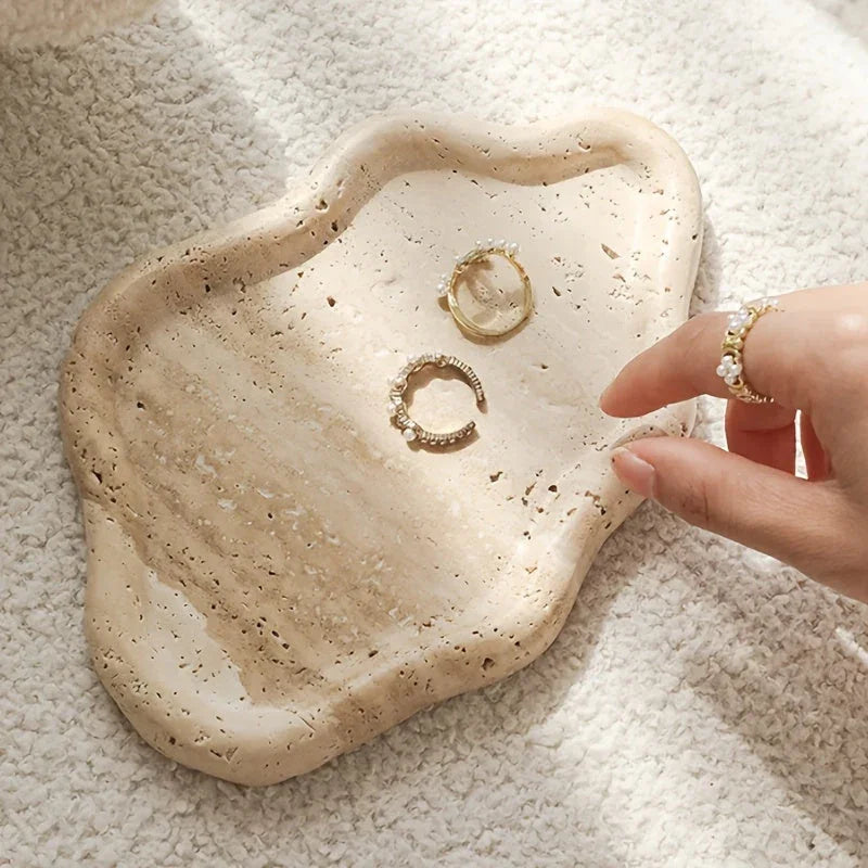 Display Tray - Cloud Marble Small