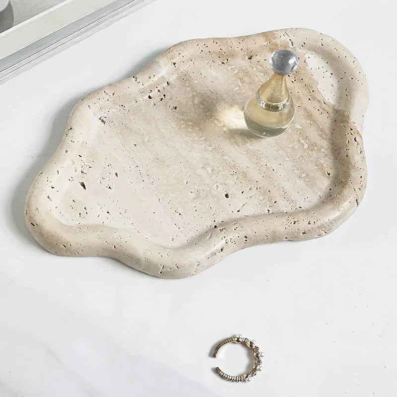Display Tray - Cloud Marble Small
