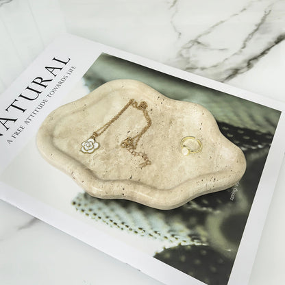 Display Tray - Cloud Marble Small