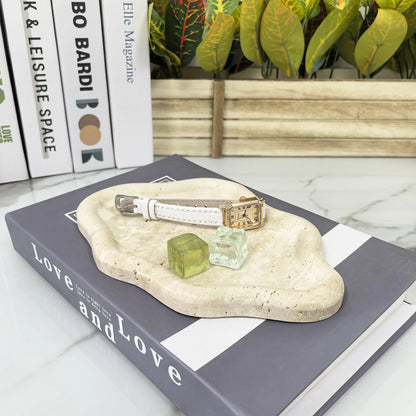 Display Tray - Cloud Marble Small