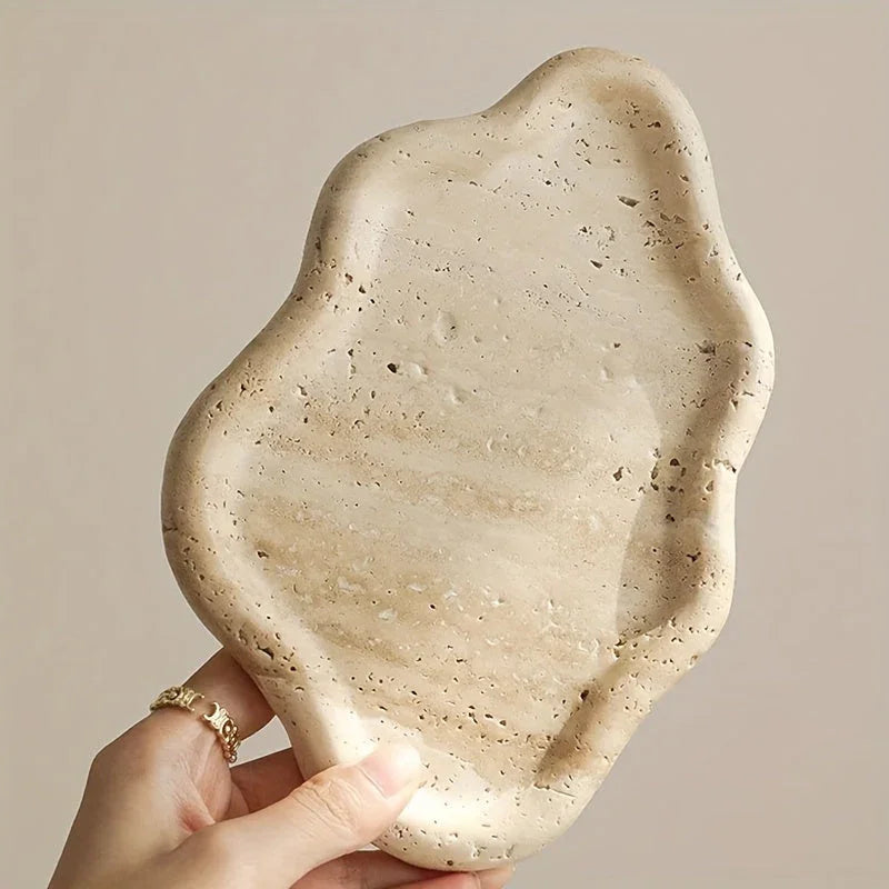 Display Tray - Cloud Marble Small